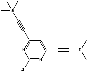2-氯-4,6-双((三甲基甲硅烷基)乙炔基)嘧啶,1018474-00-4,结构式