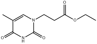 3-(5-甲基-2,4-二氧代-3,4-二氢-1(2H)-嘧啶基)丙酸乙酯, 101852-97-5, 结构式