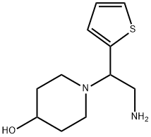 4-Piperidinol, 1-[2-amino-1-(2-thienyl)ethyl]-,1018567-18-4,结构式