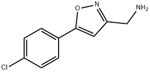(5-(4-氯苯基)异噁唑-3-基)甲胺 结构式