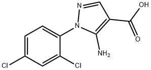 1H-Pyrazole-4-carboxylic acid, 5-amino-1-(2,4-dichlorophenyl)-,1019009-03-0,结构式