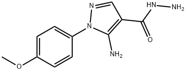 5-AMINO-1-(4-METHOXYPHENYL)-1H-PYRAZOLE-4-CARBOHYDRAZIDE 结构式