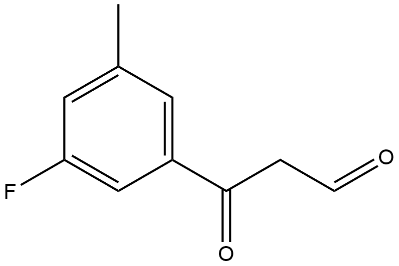 3-Fluoro-5-methyl-β-oxobenzenepropanal 结构式