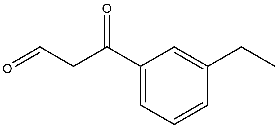3-Ethyl-β-oxobenzenepropanal Structure