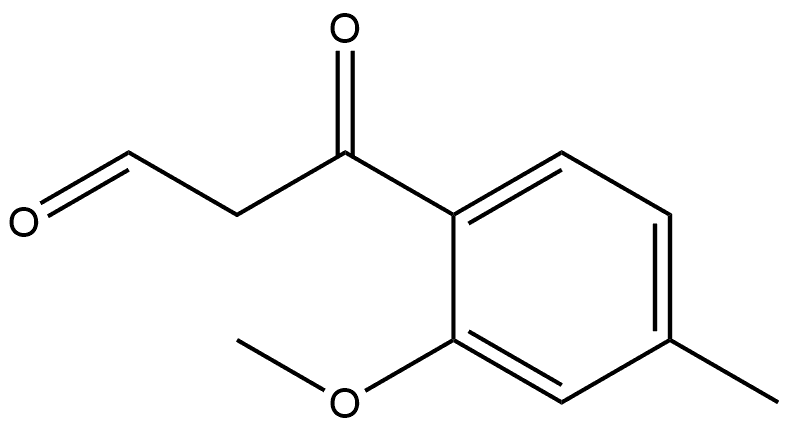 2-Methoxy-4-methyl-β-oxobenzenepropanal Structure