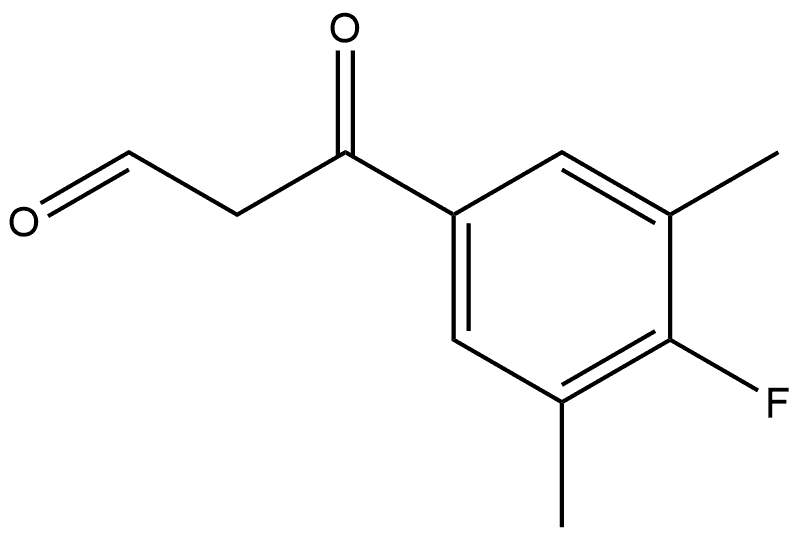 4-Fluoro-3,5-dimethyl-β-oxobenzenepropanal Structure