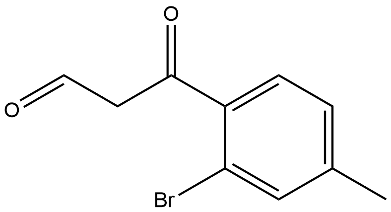 2-Bromo-4-methyl-β-oxobenzenepropanal Structure