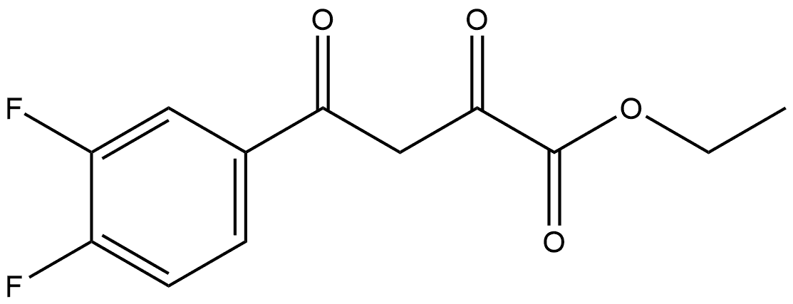 Ethyl 3,4-difluoro-α,γ-dioxobenzenebutanoate Structure