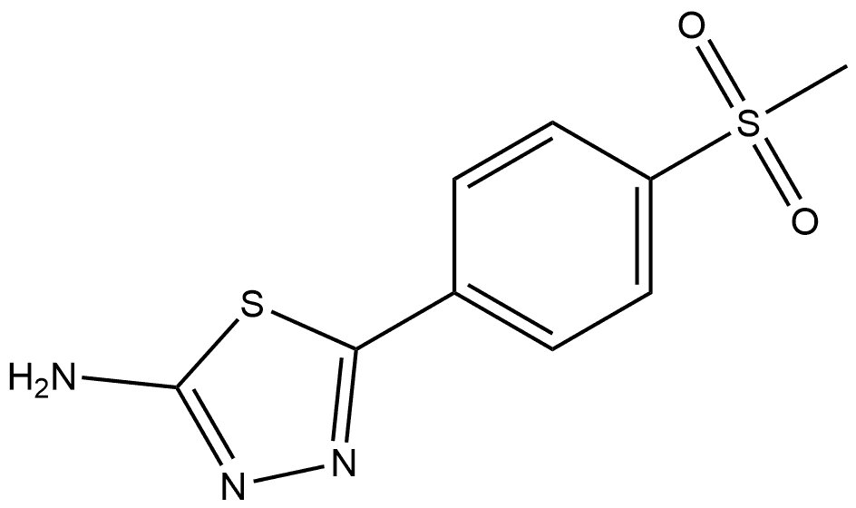 5-[4-(甲砜基)苯基]-1,3,4-噻二唑-2-胺, 1019476-79-9, 结构式