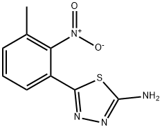 2-氨基-5-(3-甲基-2-硝基苯基)-1,3,4-噻二唑 结构式