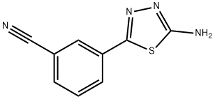 Benzonitrile, 3-(5-amino-1,3,4-thiadiazol-2-yl)- Struktur