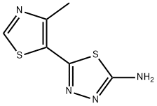 2-氨基-5-(4-甲基-5-噻唑基)-1,3,4-噻二唑,1019575-58-6,结构式