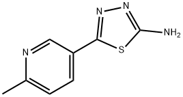 2-氨基-5-(6-甲基-3-吡啶基)-1,3,4-噻二唑, 1019624-59-9, 结构式