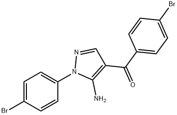 (5-氨基-1-(4-溴苯基)-1H-吡唑-4-基)(4-溴苯基)甲酮,1020236-92-3,结构式