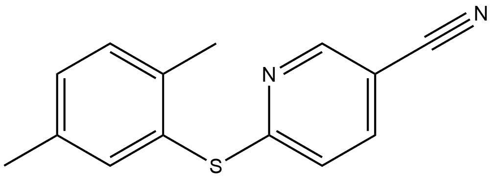 6-[(2,5-Dimethylphenyl)thio]-3-pyridinecarbonitrile Structure