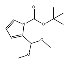 1H-Pyrrole-1-carboxylic acid, 2-(dimethoxymethyl)-, 1,1-dimethylethyl ester Struktur