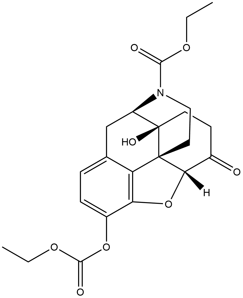 Morphinan-17-carboxylic acid, 4,5-epoxy-3-[(ethoxycarbonyl)oxy]-14-hydroxy-6-oxo-, ethyl ester, (5α)- Structure