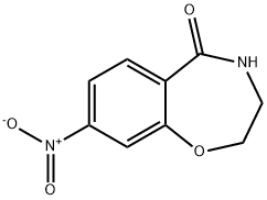 1,4-Benzoxazepin-5(2H)-one, 3,4-dihydro-8-nitro- Struktur