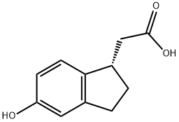 (S)-2-(5-羟基-2,3-二氢-1H-茚-1-基)乙酸, 1022980-05-7, 结构式