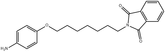 1H-Isoindole-1,3(2H)-dione, 2-[7-(4-aminophenoxy)heptyl]- Struktur
