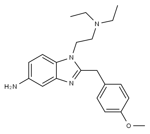 1H-Benzimidazole-1-ethanamine, 5-amino-N,N-diethyl-2-[(4-methoxyphenyl)methyl]- Structure