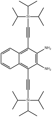 1,4-双((三异丙基甲硅烷基)乙炔基)-2,3-二氢萘-2,3-二胺 结构式