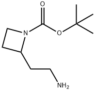 2-(2-氨基-乙基)-氮杂环丁烷-1-甲酸叔丁酯,1027333-11-4,结构式