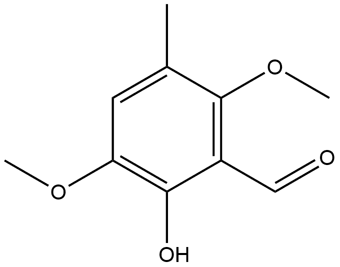 2-Hydroxy-3,6-dimethoxy-5-methylbenzaldehyde 结构式