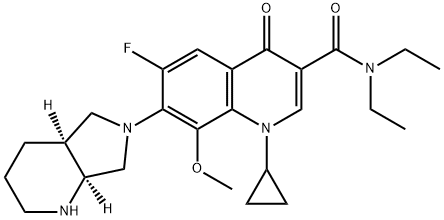 3-Quinolinecarboxamide, 1-cyclopropyl-N,N-diethyl-6-fluoro-1,4-dihydro-8-methoxy-7-[(4aS,7aS)-octahydro-6H-pyrrolo[3,4-b]pyridin-6-yl]-4-oxo-