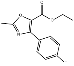 5-Oxazolecarboxylic acid, 4-(4-fluorophenyl)-2-methyl-, ethyl ester 结构式
