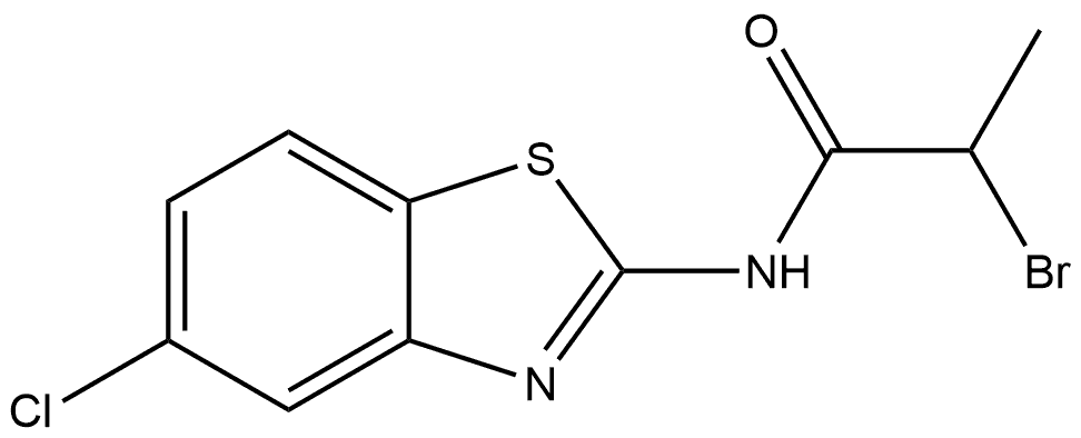 2-Bromo-N-(5-chloro-2-benzothiazolyl)propanamide 结构式