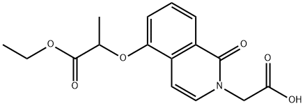 2(1H)-Isoquinolineacetic acid, 5-(2-ethoxy-1-methyl-2-oxoethoxy)-1-oxo- Structure