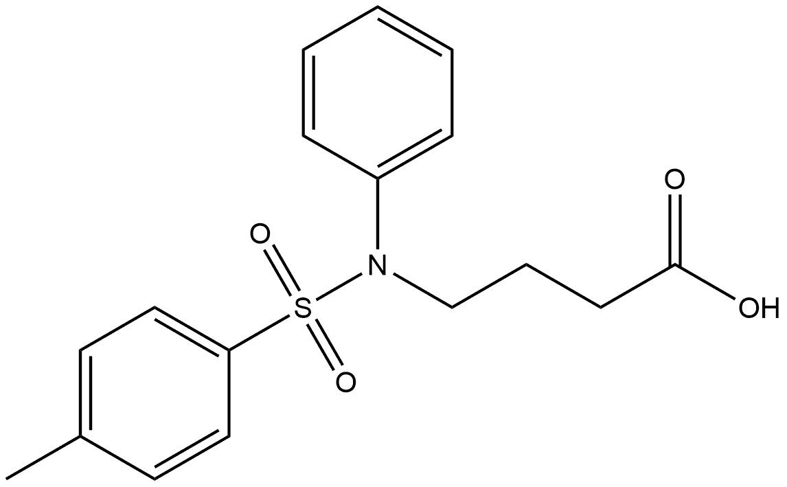 Butanoic acid, 4-[[(4-methylphenyl)sulfonyl]phenylamino]- Struktur