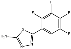 2-氨基-5-(2,3,4,5-四氟苯基)-1,3,4-噻二唑,1032464-38-2,结构式