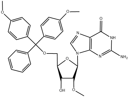 5'-O-DMT-2'-O-methylguanosine Struktur