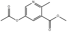 3-Pyridinecarboxylic acid, 5-(acetyloxy)-2-methyl-, methyl ester Struktur