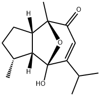 4,8-Epoxyazulen-5(1H)-one, 2,3,3a,4,8,8a-hexahydro-8-hydroxy-1,4-dimethyl-7-(1-methylethyl)-, (1R,3aS,4R,8S,8aR)- 化学構造式