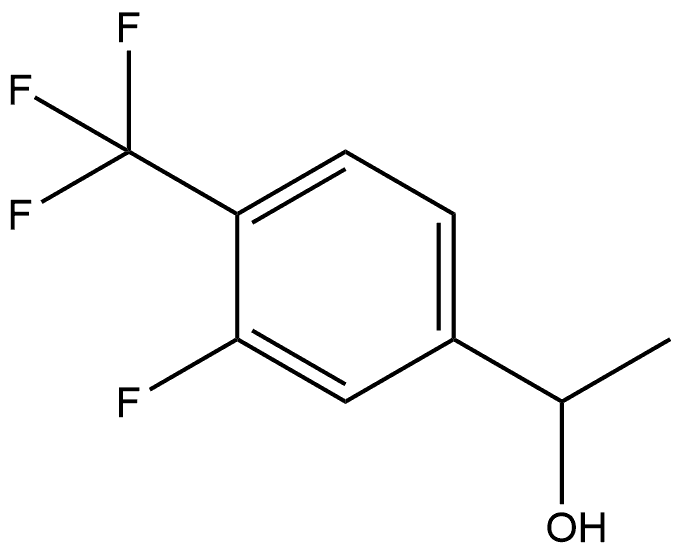 Benzenemethanol, 3-fluoro-α-methyl-4-(trifluoromethyl)- Struktur