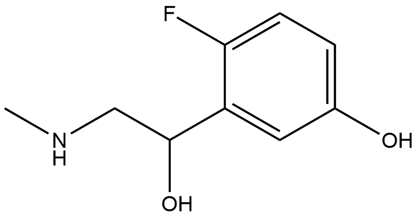 Benzenemethanol, 2-fluoro-5-hydroxy-α-[(methylamino)methyl]- Structure