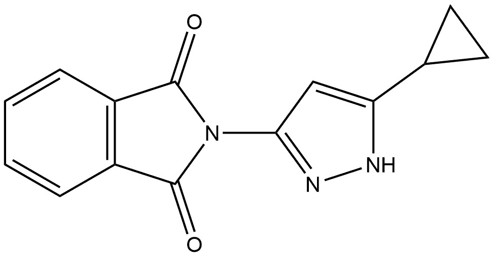 2-(5-Cyclopropyl-1H-pyrazol-3-yl)-1H-isoindole-1,3(2H)-dione Structure