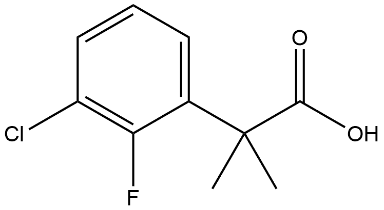 2-(3-Chloro-2-fluorophenyl)-2-methylpropanoic Acid Struktur
