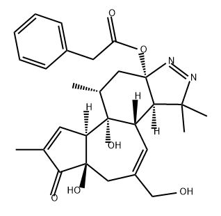 Benzeneacetic acid, (3aR,3bS,6aR,9aS,9bR,10R,11aS)-3,3a,3b,6,6a,7,9a,9b,10,11-decahydro-6a,9b-dihydroxy-5-(hydroxymethyl)-3,3,8,10-tetramethyl-7-oxo-11aH-azuleno[5,4-e]indazol-11a-yl ester