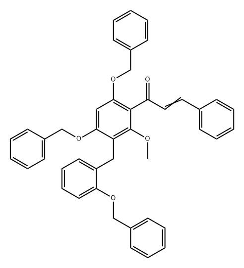2-Propen-1-one, 1-[2-methoxy-4,6-bis(phenylmethoxy)-3-[[2-(phenylmethoxy)phenyl]methyl]phenyl]-3-phenyl- Structure