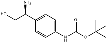 Carbamic acid, N-[4-[(1S)-1-amino-2-hydroxyethyl]phenyl]-, 1,1-dimethylethyl ester Structure