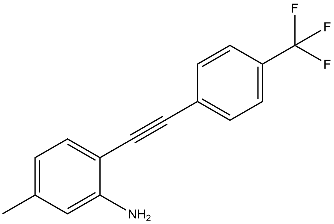 5-Methyl-2-[2-[4-(trifluoromethyl)phenyl]ethynyl]benzenamine 结构式