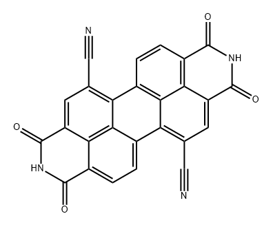 1,7-二甲腈-3,4,9,10-苝四甲酰二亚胺,1039123-17-5,结构式