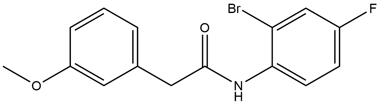 N-(2-Bromo-4-fluorophenyl)-3-methoxybenzeneacetamide 结构式