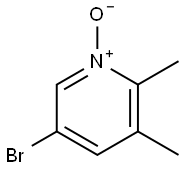 2,3-二甲基-5-溴吡啶氮氧化物 结构式