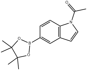 Ethanone, 1-[5-(4,4,5,5-tetramethyl-1,3,2-dioxaborolan-2-yl)-1H-indol-1-yl]- Structure
