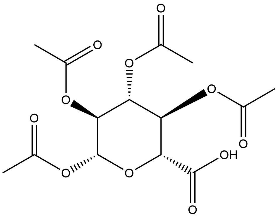 β-L-Glucopyranuronic acid, 1,2,3,4-tetraacetate 结构式